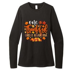 One Thankful Great Grandma Cute Gift Funny Autumn Thanksgiving Gift Womens CVC Long Sleeve Shirt