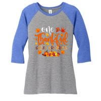 One Thankful Great Grandma Cute Gift Funny Autumn Thanksgiving Gift Women's Tri-Blend 3/4-Sleeve Raglan Shirt