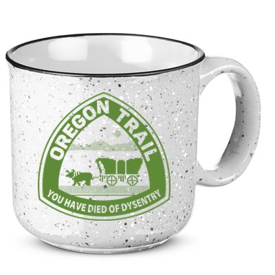 Oregon Trail Green 15oz Campfire Ceramic Mug