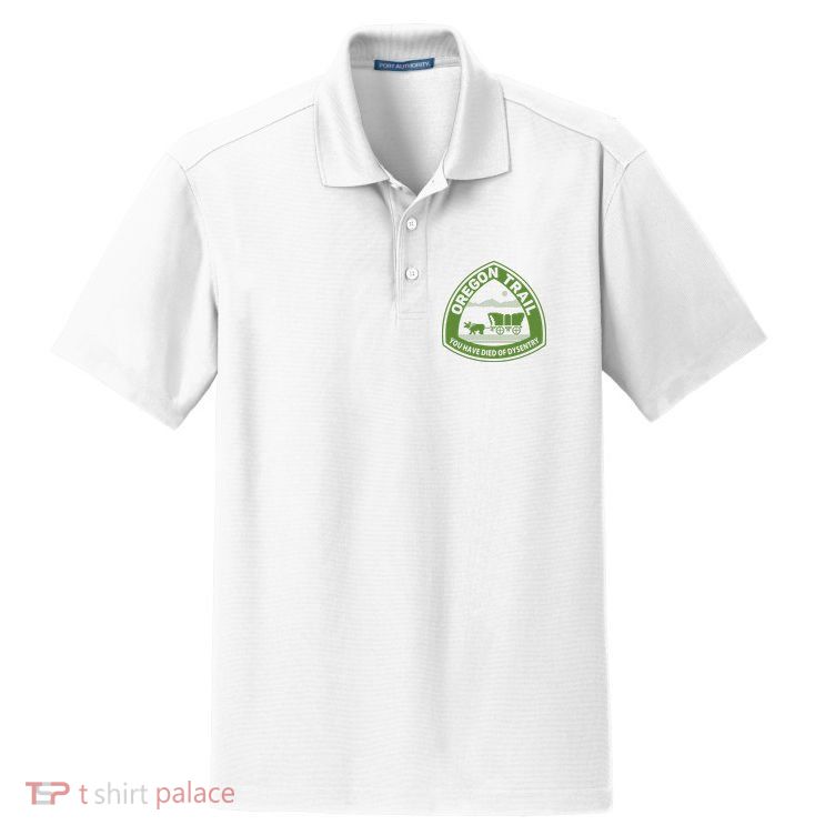 Oregon Trail Green Dry Zone Grid Polo