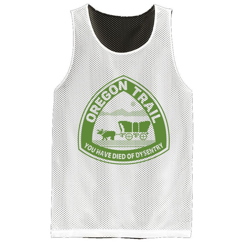 Oregon Trail Green Mesh Reversible Basketball Jersey Tank