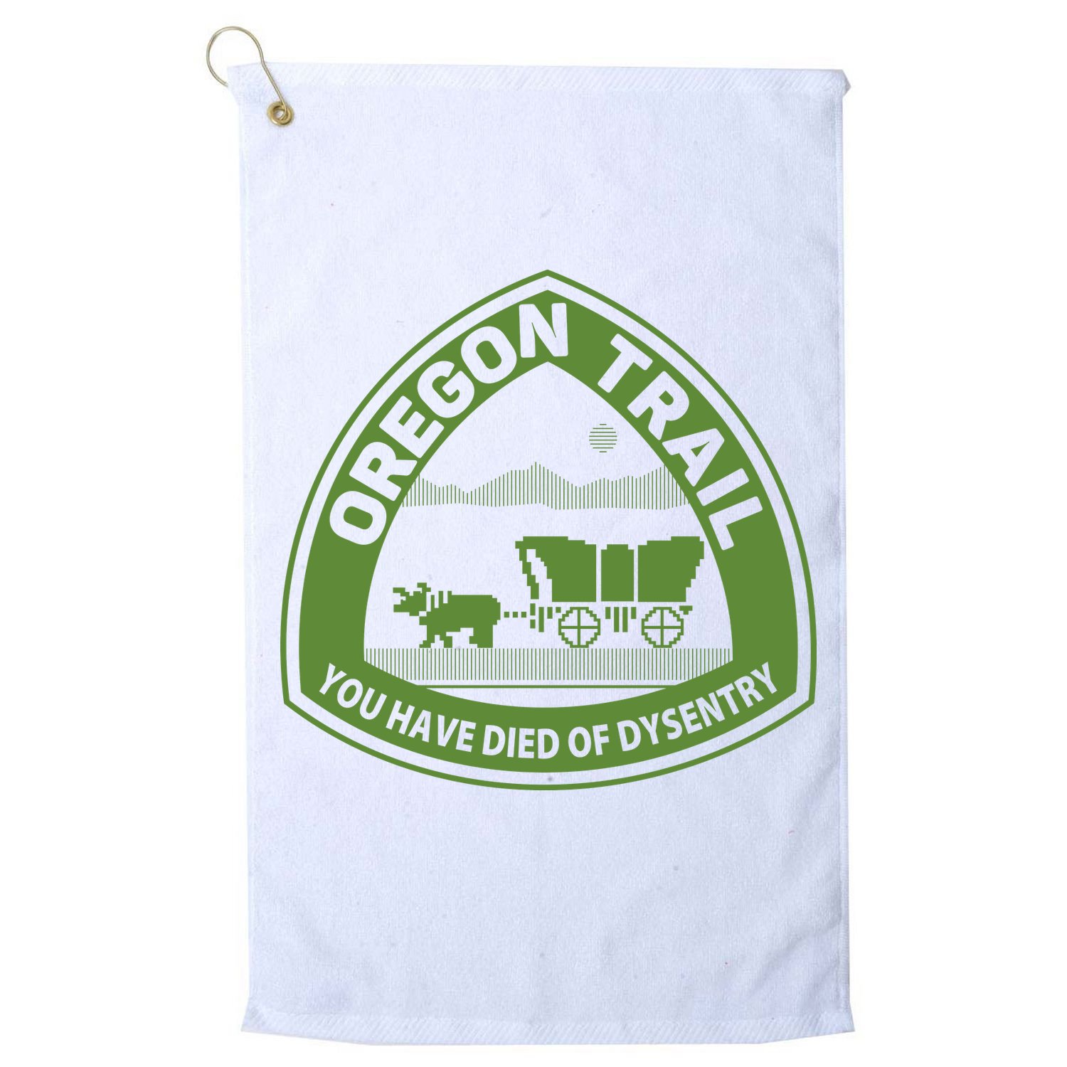 Oregon Trail Green Golf Towel