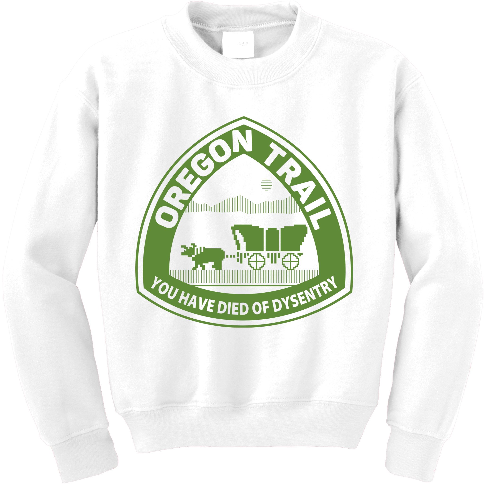 Oregon Trail Green Kids Sweatshirt