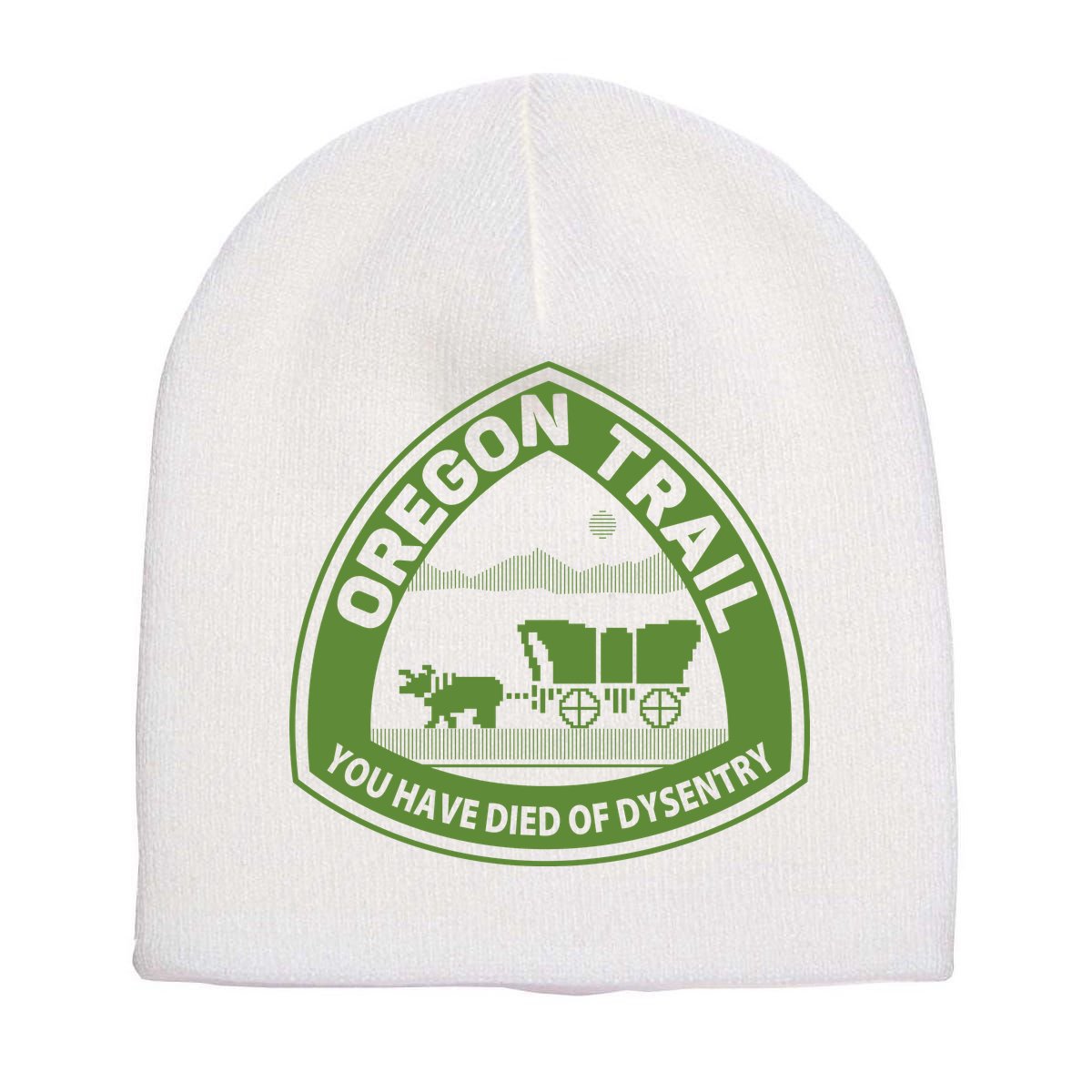 Oregon Trail Green Short Acrylic Beanie
