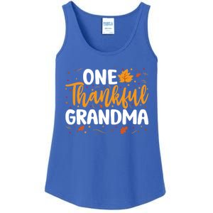 One Thankful Grandma Matching Family Fall Thanksgiving Gift Ladies Essential Tank