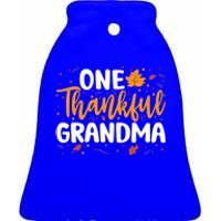 One Thankful Grandma Matching Family Fall Thanksgiving Gift Ceramic Bell Ornament