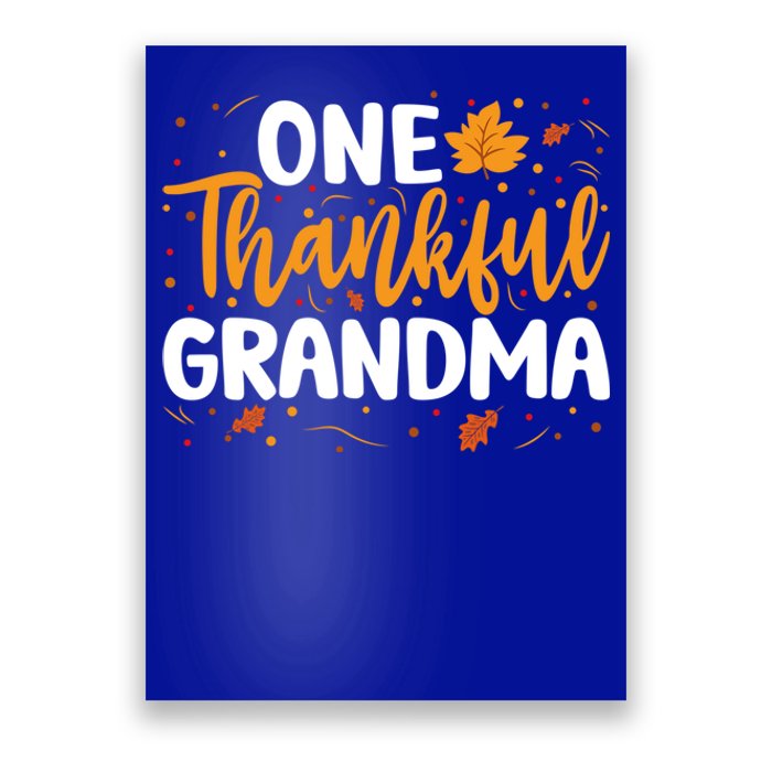 One Thankful Grandma Matching Family Fall Thanksgiving Gift Poster