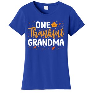 One Thankful Grandma Matching Family Fall Thanksgiving Gift Women's T-Shirt