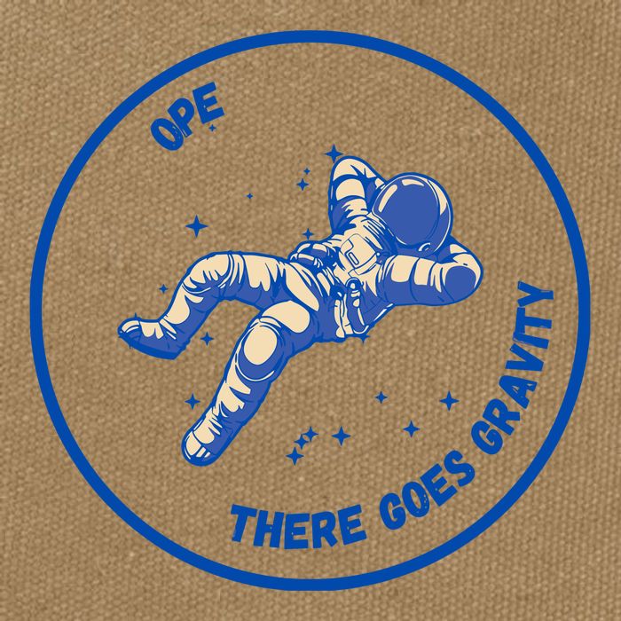 Ope There Goes Gravity Cotton Canvas Backpack