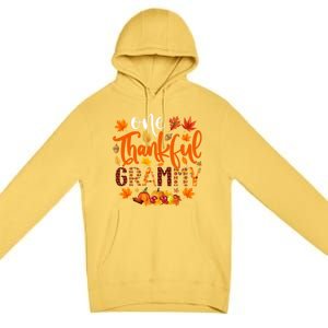 One Thankful Grammy Gift Funny Fall Autumn Thanksgiving Cool Gift Premium Pullover Hoodie