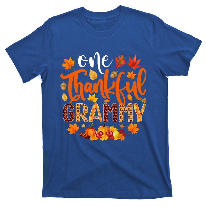 One Thankful Grammy Gift Funny Fall Autumn Thanksgiving Cool Gift T-Shirt