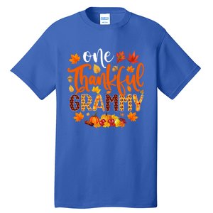 One Thankful Grammy Gift Funny Fall Autumn Thanksgiving Cool Gift Tall T-Shirt