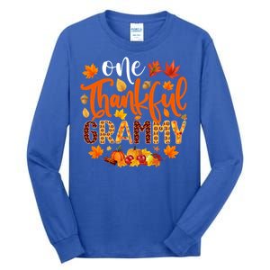 One Thankful Grammy Gift Funny Fall Autumn Thanksgiving Cool Gift Tall Long Sleeve T-Shirt