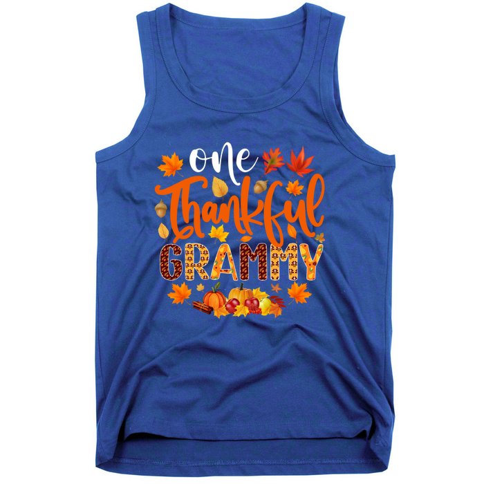 One Thankful Grammy Gift Funny Fall Autumn Thanksgiving Cool Gift Tank Top