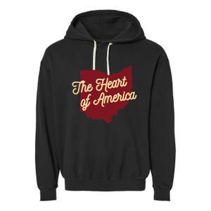 Ohio The Heart Of America State Garment-Dyed Fleece Hoodie