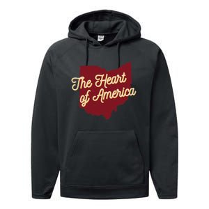 Ohio The Heart Of America State Performance Fleece Hoodie