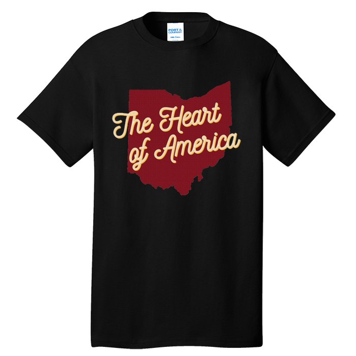 Ohio The Heart Of America State Tall T-Shirt