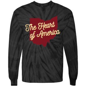 Ohio The Heart Of America State Tie-Dye Long Sleeve Shirt