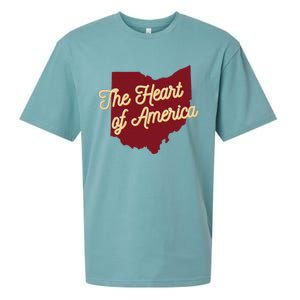 Ohio The Heart Of America State Sueded Cloud Jersey T-Shirt