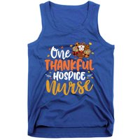 One Thankful Hospice Nurse Turkey Leopard Thanksgiving Gift Tank Top