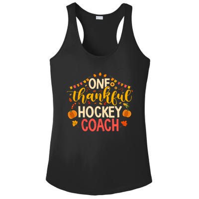 One Thankful Hockey Coach Thanksgiving Cute Fall Cute Gift Ladies PosiCharge Competitor Racerback Tank