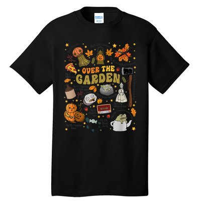 Over The Halloween Garden Wall Pumpkin Fall Thanksgiving Tall T-Shirt