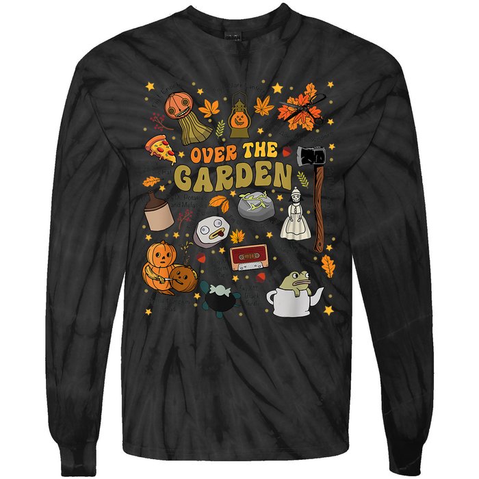 Over The Halloween Garden Wall Pumpkin Fall Thanksgiving Tie-Dye Long Sleeve Shirt