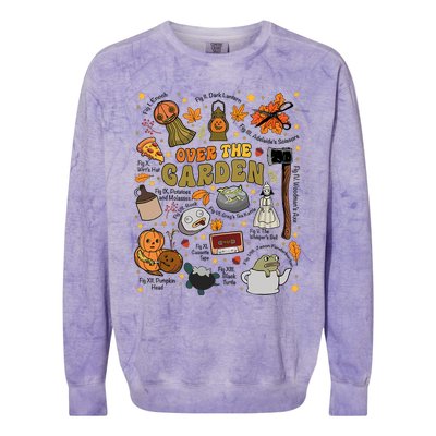 Over The Halloween Garden Wall Pumpkin Fall Thanksgiving Colorblast Crewneck Sweatshirt