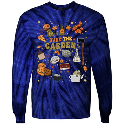 Over The Halloween Garden Wall Pumpkin Fall Thanksgiving Tie-Dye Long Sleeve Shirt