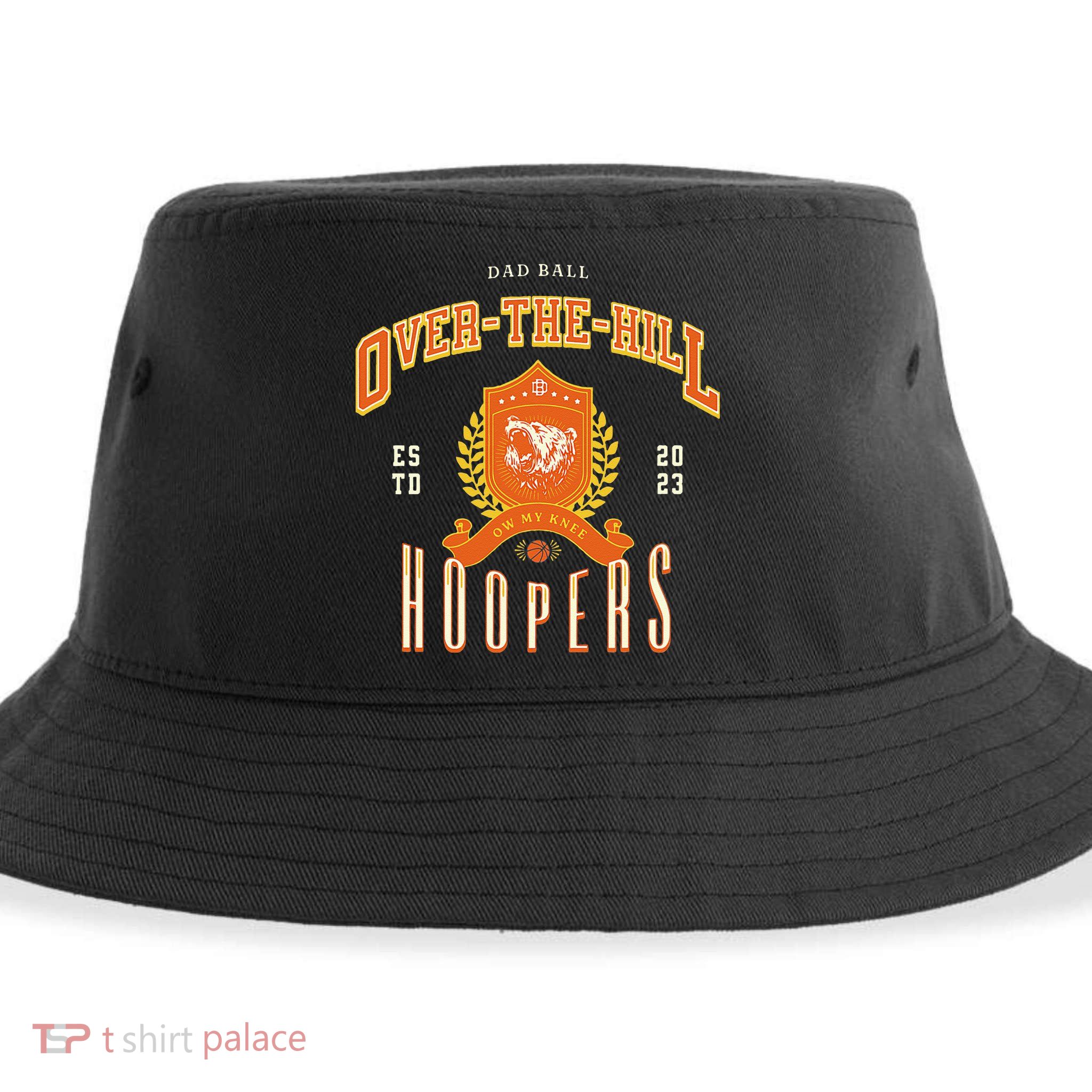 OVER THE HILL HOOPER Funny Fathers Day Basketball Sustainable Bucket Hat