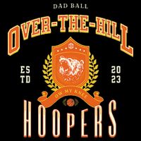 OVER THE HILL HOOPER Funny Fathers Day Basketball Drawstring Bag