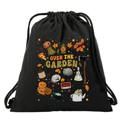 Over The Halloween Garden Wall Pumpkin Fall Thanksgiving Drawstring Bag