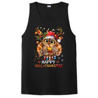 Owl Thankgiving Halloween Christmas Happy Hallothanksmas PosiCharge Competitor Tank