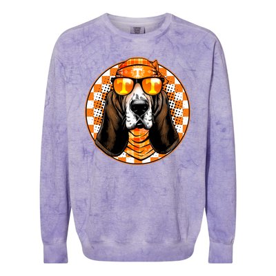 Orange Tennessee Hound College Football Sports Fan Colorblast Crewneck Sweatshirt