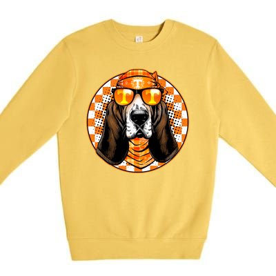 Orange Tennessee Hound College Football Sports Fan Premium Crewneck Sweatshirt