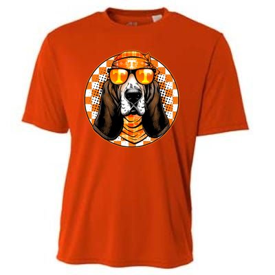 Orange Tennessee Hound College Football Sports Fan Cooling Performance Crew T-Shirt