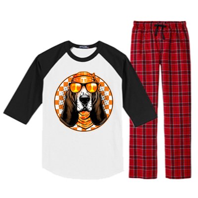 Orange Tennessee Hound College Football Sports Fan Raglan Sleeve Pajama Set