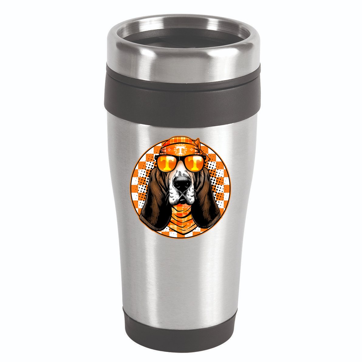 Orange Tennessee Hound College Football Sports Fan 16oz Travel Tumbler