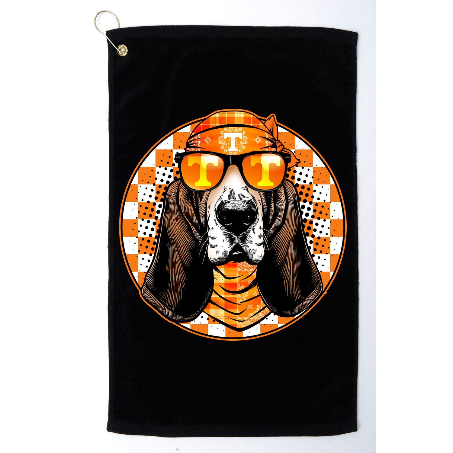 Orange Tennessee Hound College Football Sports Fan Golf Towel