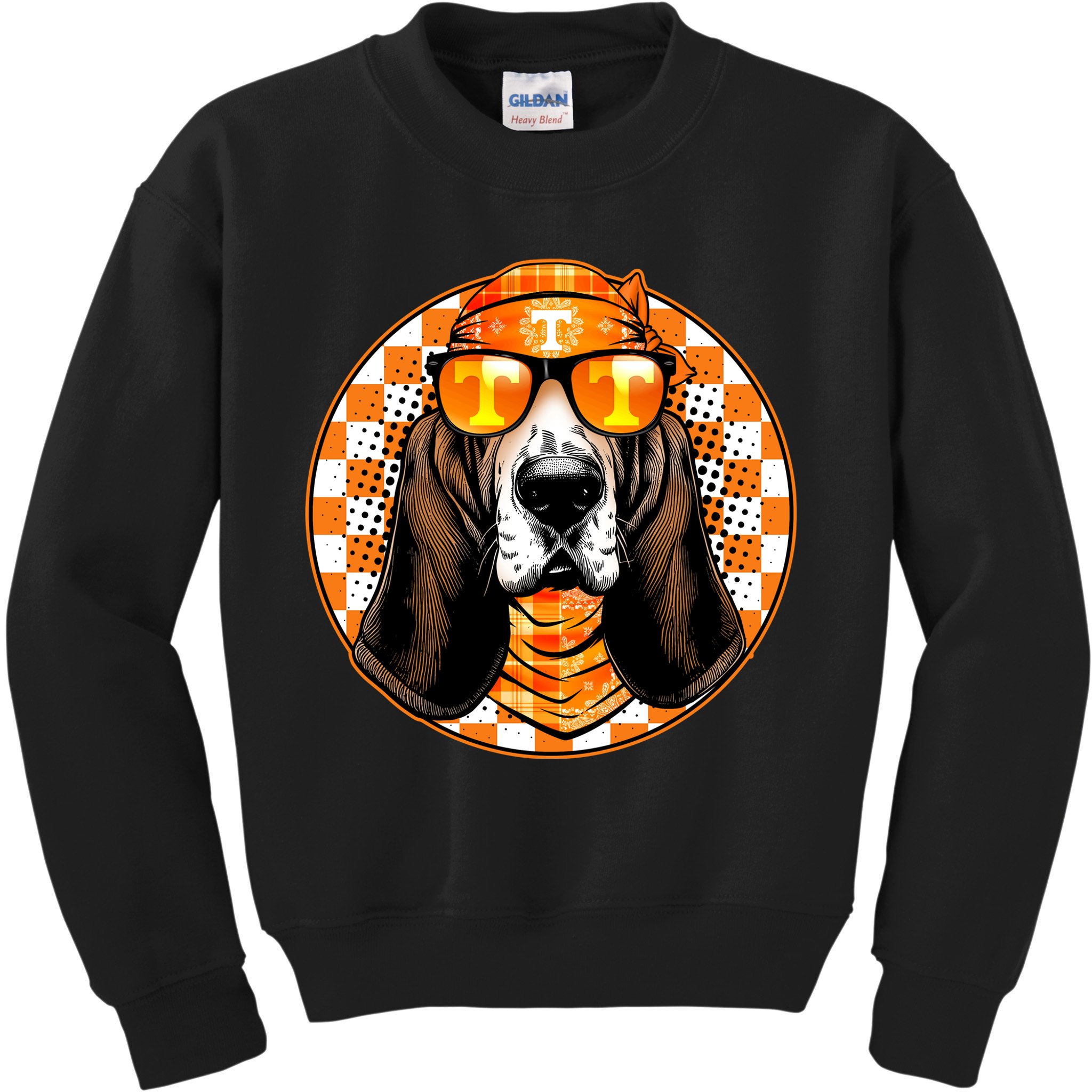 Orange Tennessee Hound College Football Sports Fan Kids Sweatshirt