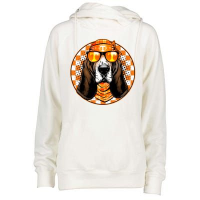 Orange Tennessee Hound College Football Sports Fan Womens Funnel Neck Pullover Hood