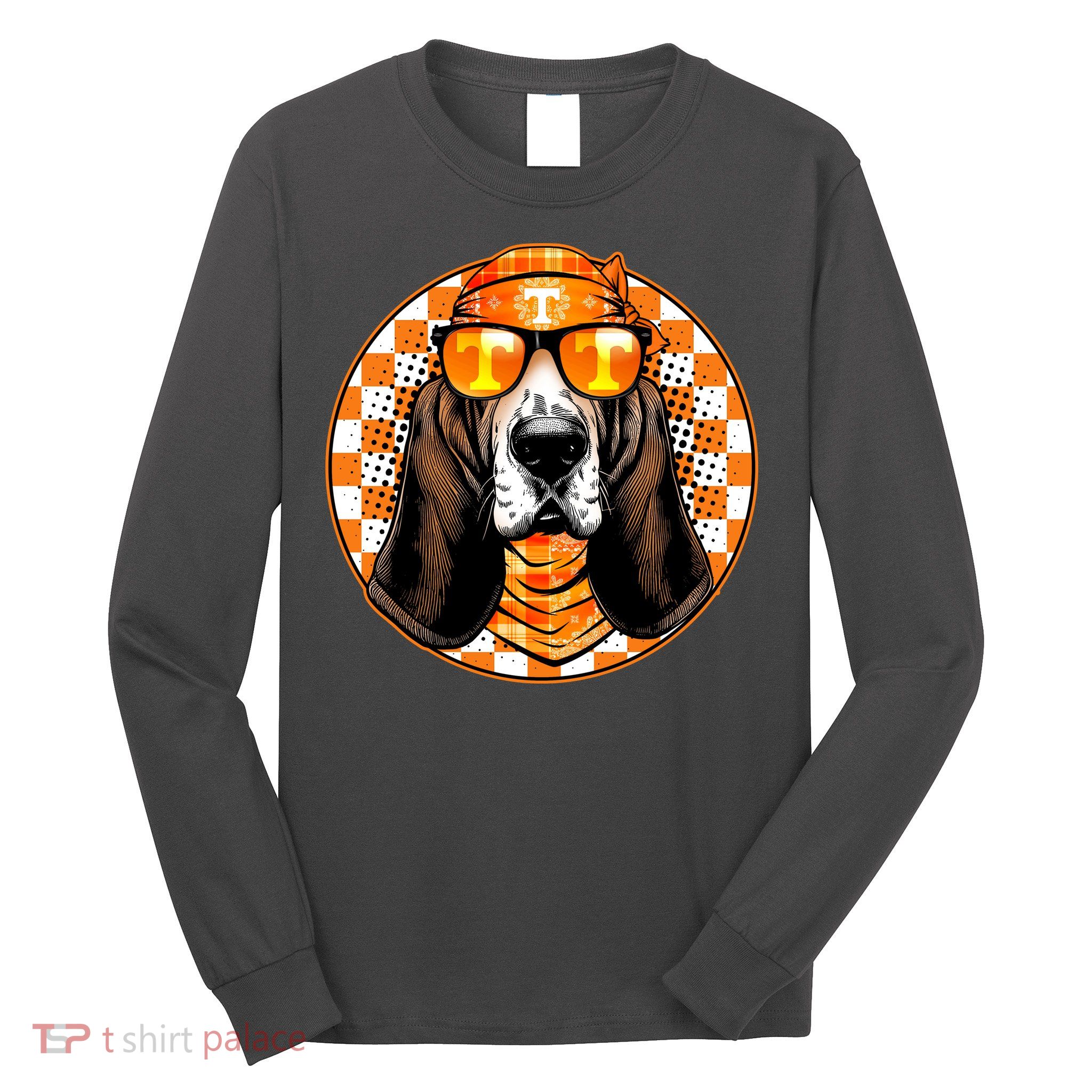 Orange Tennessee Hound College Football Sports Fan Long Sleeve Shirt