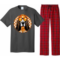 Orange Tennessee Hound College Football Sports Fan Pajama Set