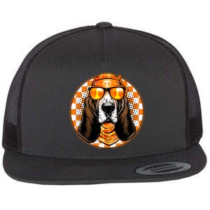 Orange Tennessee Hound College Football Sports Fan Flat Bill Trucker Hat