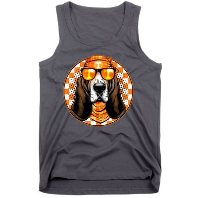 Orange Tennessee Hound College Football Sports Fan Tank Top