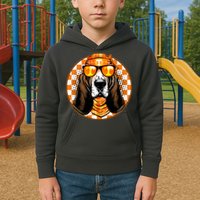 Orange Tennessee Hound College Football Sports Fan Kids Hoodie