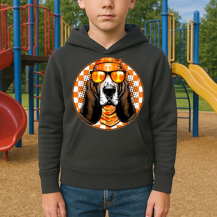 Orange Tennessee Hound College Football Sports Fan Kids Hoodie