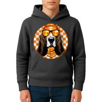 Orange Tennessee Hound College Football Sports Fan Kids Hoodie