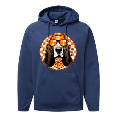 Orange Tennessee Hound College Football Sports Fan Performance Fleece Hoodie