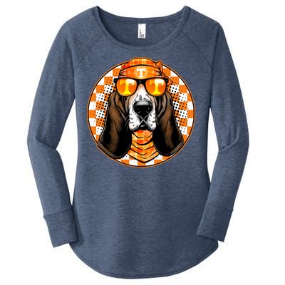 Orange Tennessee Hound College Football Sports Fan Women's Perfect Tri Tunic Long Sleeve Shirt